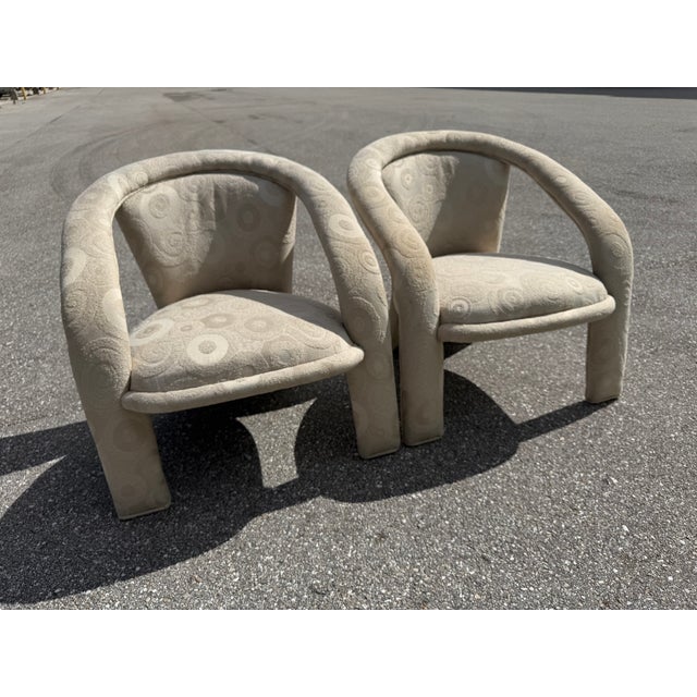 Directional Mid Century Post Modern Armchair Lounge Chairs For Sale In West Palm - Image 6 of 13