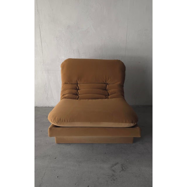 Textile Mid Century Scoop Slipper Chair and Ottoman by Vladimir Kagan For Sale - Image 7 of 8