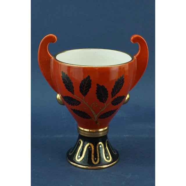 Ceramic 20th Century Futurist Two-Handled Ceramic Vase by Giuseppe Mazzotti of Mga, Italy, 1940s For Sale - Image 7 of 18