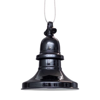 Industrial Enamel Ceiling Lamp in Black, 2000s For Sale
