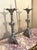Large Silver-Plated Bronze Candlesticks, 1800s, Set of 2 For Sale - Image 4 of 8