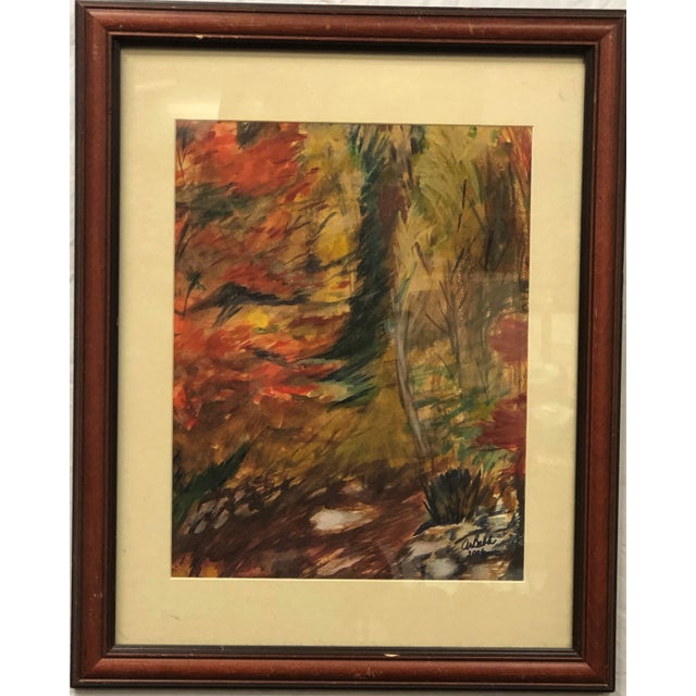 Original Watercolor Painting, Abstract, Signed on the Bottom - 20" x 16"