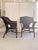 1980s Pair Black Butterfly Wicker Chairs For Sale - Image 5 of 10