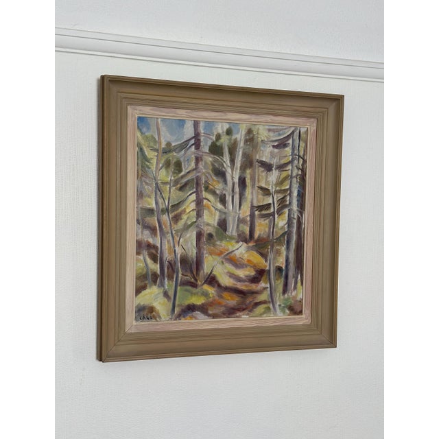 Gottfrid Lård, Forest, 1960s, Oil on Canvas For Sale - Image 15 of 18