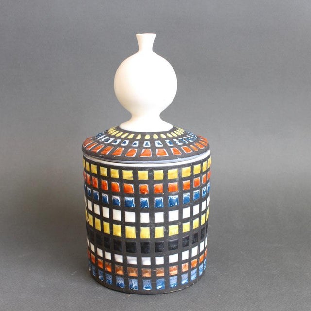 Vintage French Ceramic Potpourri Jar by Roger Capron for Jardins de Provence, 1970s For Sale - Image 11 of 11