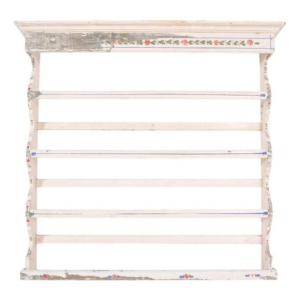 Portuguese Painted Wooden Plate Rack, 1950 For Sale - Image 10 of 10