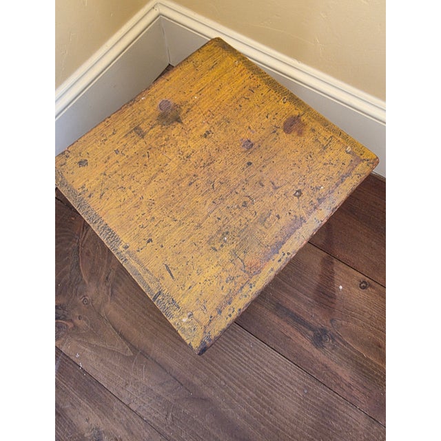 Primitive Yellow Wood Box With Drawers For Sale In San Antonio - Image 6 of 13