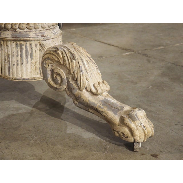Wood Early 19th Century Painted French Gueridon Center Table With Saint-Anne Marble For Sale - Image 7 of 18