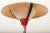 Gray Painted Tubular Steel Floor Lamp with Black Metal Base, Red Painted Metal Shade and Frosted Glass Diffuser For Sale - Image 4 of 10