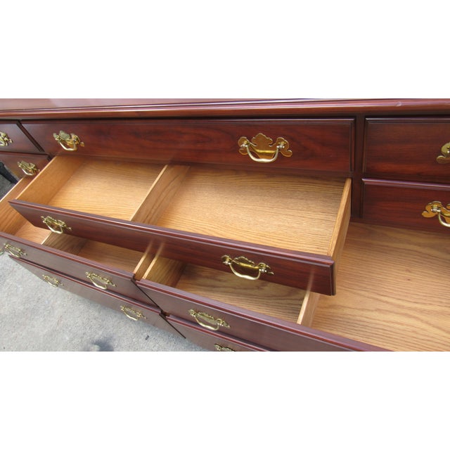 Wood 1980s Henkel Harris Cherry Designer Chest Dresser For Sale - Image 7 of 11