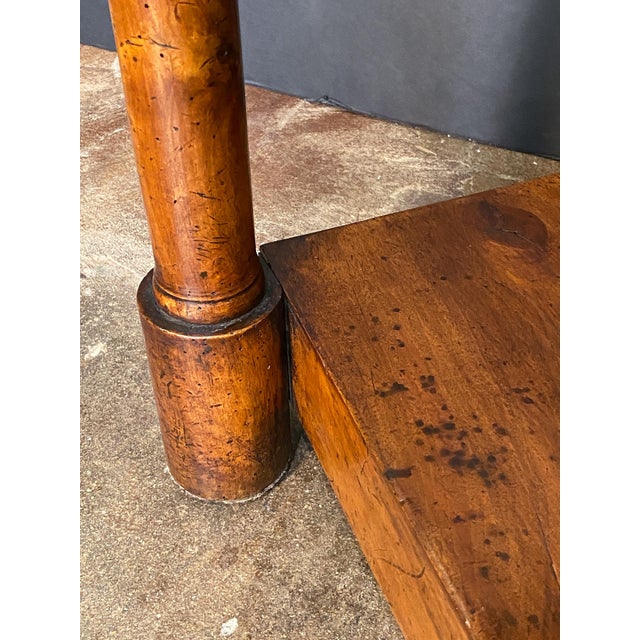 French Empire Console Table of Flame Mahogany With Marble Top For Sale - Image 11 of 11