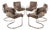 Italian Astro Chrome and Taupe Suede Armchairs by Guido Faleschini for I4 Mariani, 1979, Set of 6 For Sale