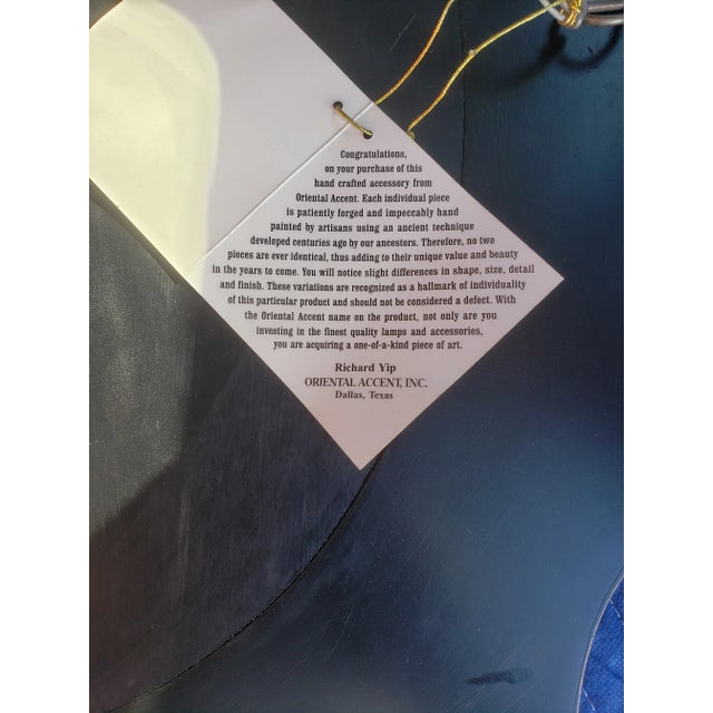 1980s Oriental Accent Hitchcock Style Console Table and Mirror For Sale - Image 10 of 10