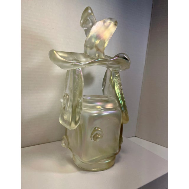 RARE 1990's RICK HUNTER Fumed Glass Signed Sculpture Vase Aprox. dimensions: 11"H x 8"W Very good original condition! No...