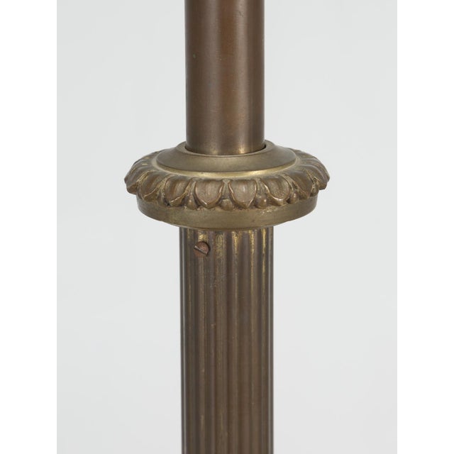 Vintage French Brass and Onyx Floor Lamp, Circa 1930s For Sale - Image 4 of 12