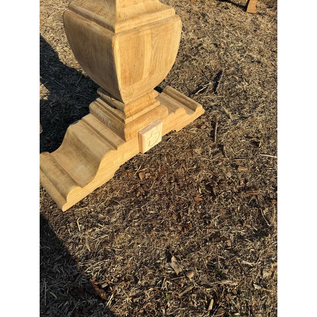 19th Century Large 19th Century French Country Bleached Solid Oak Console Table For Sale - Image 5 of 12