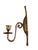 Vintage Pair of Cast Brass Oval Candle Wall Sconces With Reflector Backplates | Hollywood Regency Traditional For Sale - Image 10 of 11