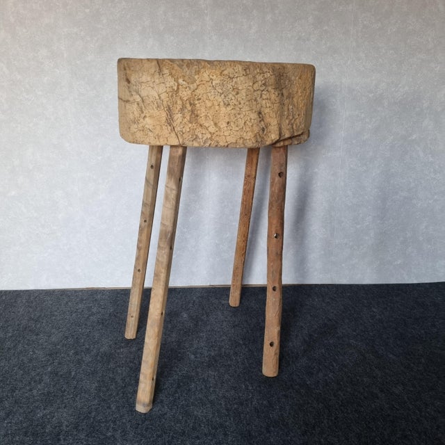 Brutalist Farm Cutting Block, 18th Century For Sale - Image 3 of 16