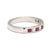 Modern 0.61ctw Ruby and Diamond Channel Band Ring, 18k White Gold, Ring Size 6.25 For Sale - Image 3 of 6