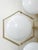 Brass 21st Century Hive Satin Brass Glossy White Murano Flush Mount by Fabio LTD For Sale - Image 8 of 9
