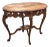 Late 19th Century Victorian Era Antique Pierced Carving Walnut Side Table For Sale