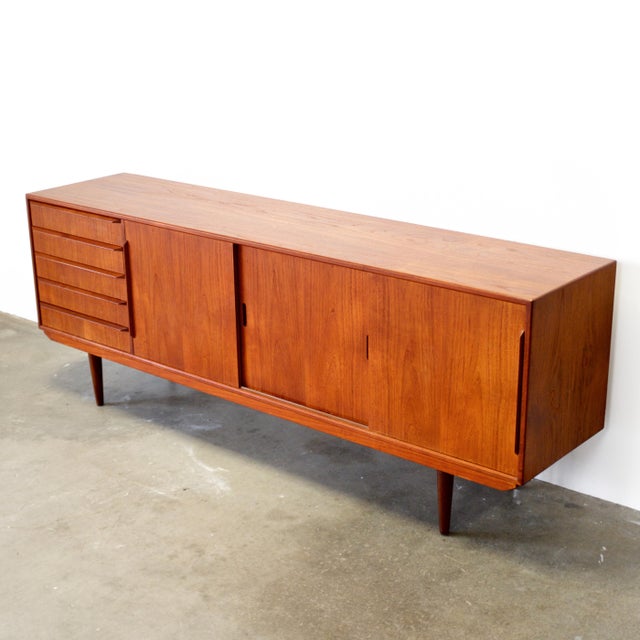 1950s Danish Teak Sideboard For Sale - Image 14 of 17