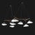 Emily Group of Seven Pendant Light in Steel with Dark Bronze Finish by Moss Objects For Sale - Image 6 of 11