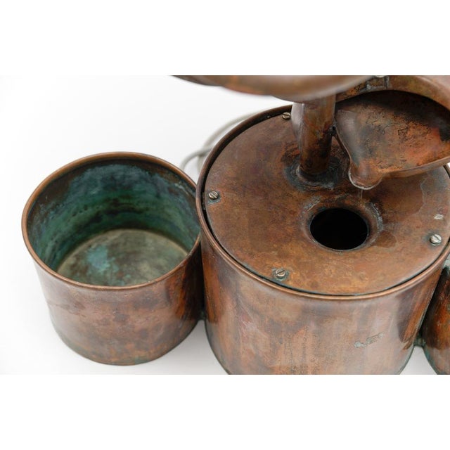 Handmade Electrical Copper Indoor Fountain with Flowers, Italy, 1960s For Sale - Image 12 of 15
