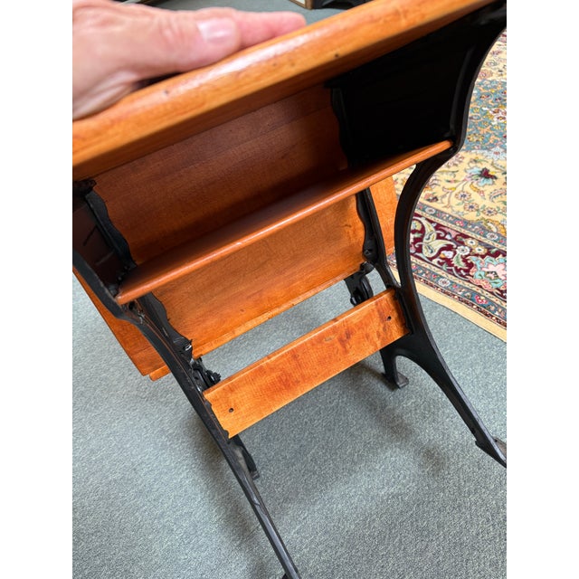 Antique School Desk, Circa 1920s For Sale - Image 10 of 12