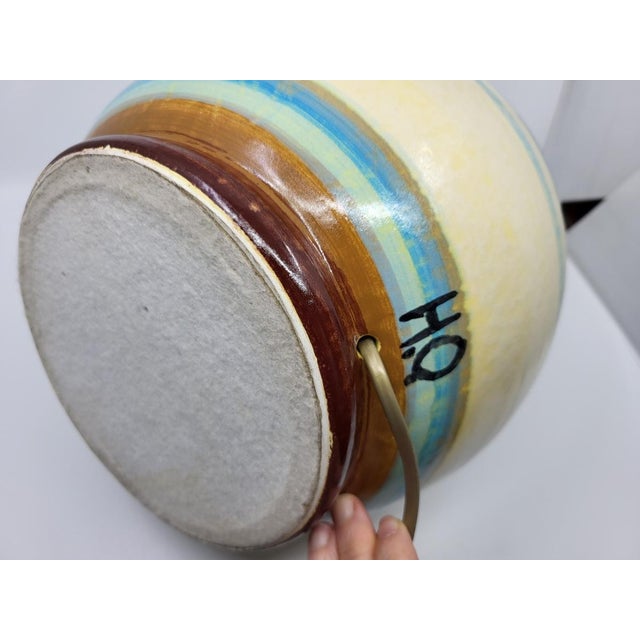 Ceramic Lamp with Côte d'Azur France Decor by Hubert Olivier, 1990s For Sale - Image 11 of 18