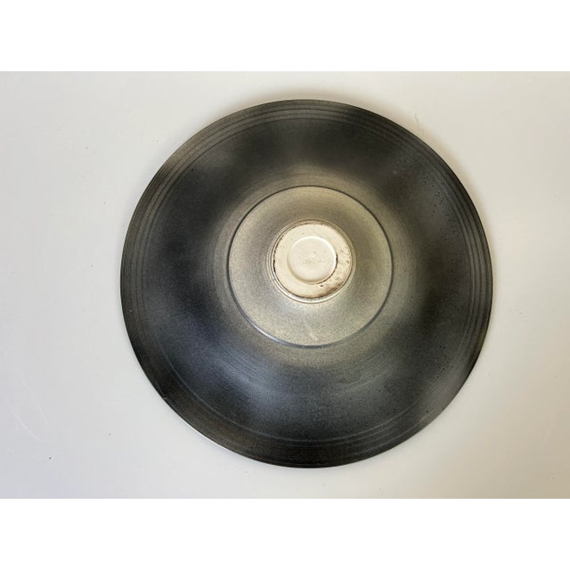 80's Vintage Claudia Hand Painted Flower Design Decorative Pottery Plate For Sale - Image 10 of 12