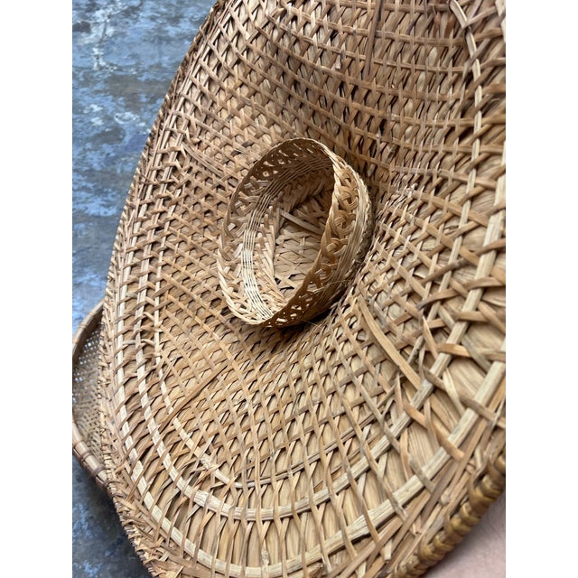 Handwoven Wicker Lidded Basket, Vintage For Sale - Image 11 of 12