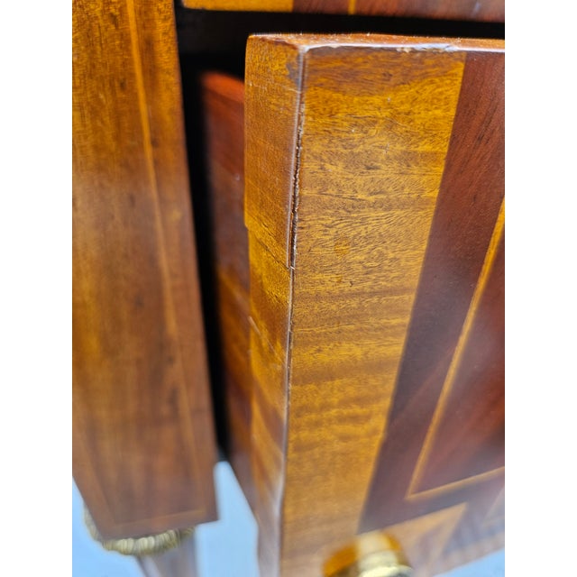 Maitland Smith Louis XVI Mahogany Chest of Drawers For Sale - Image 13 of 15