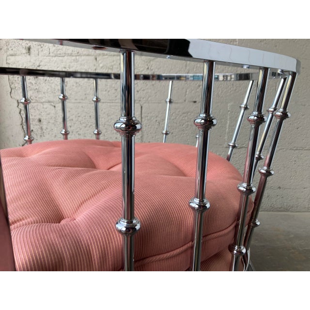 Mid Century Modern Chrome Barrel Lounge Chair, 1970s For Sale - Image 12 of 12