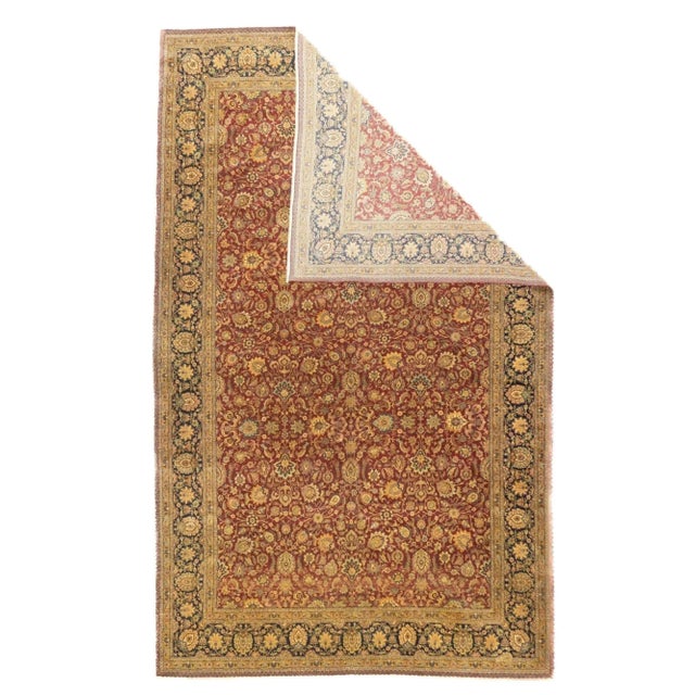 Early 20th Century Antique Kashan Rug 6'5'' x 10'6'' For Sale - Image 5 of 12