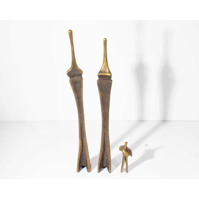 1970s 1977 “Abraham, Sarah, and Isaac” Bronze Sculpture Aharon Bezalel For Sale - Image 5 of 5