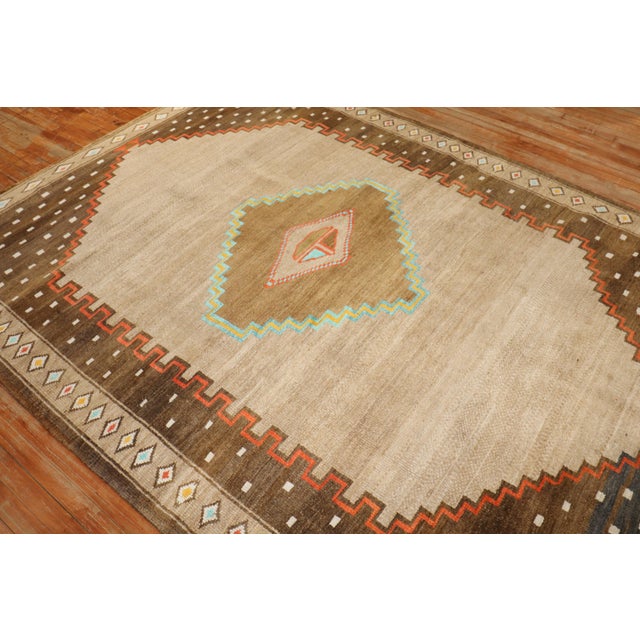 Mid 20th Century Zabihi Collection Geometric Vintage Turkish Room Size Rug For Sale - Image 5 of 9