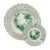 Green Wall Decoration Plates in Porcelain, Set of 2 For Sale