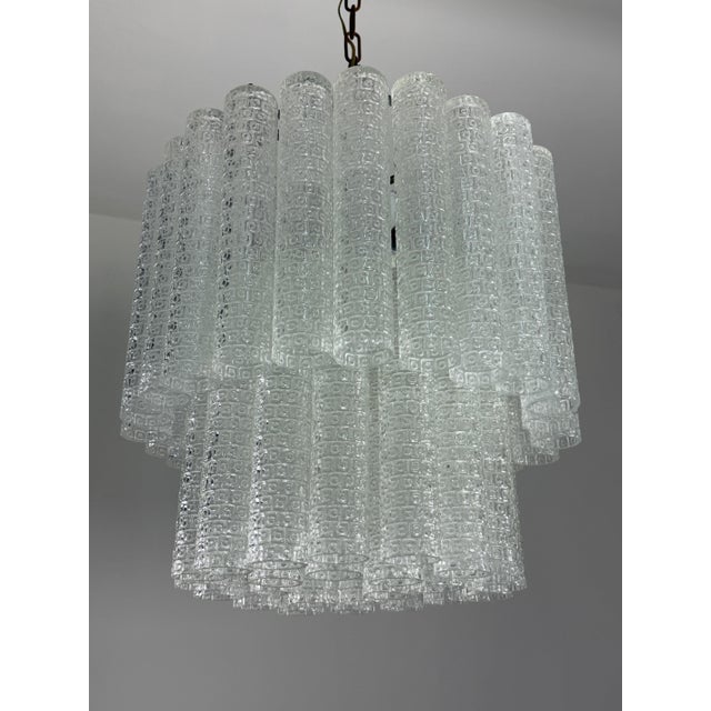 Mid-Century Modern Murano Glass Chandelier in the style of Venini, 1950s For Sale - Image 10 of 16
