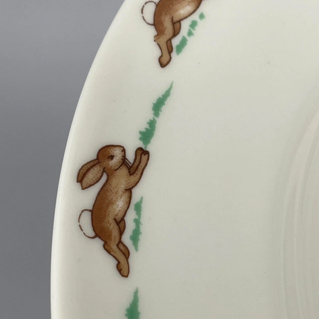 Vintage Royal Doulton Bunnykins Porcelain Child's Plate Bowl Cup Set- 9 Pieces For Sale - Image 10 of 13