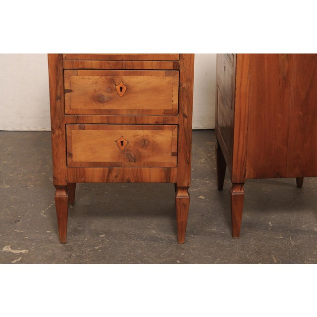 Italian Pair Antique 3-Drawer Side Chests For Sale - Image 11 of 13