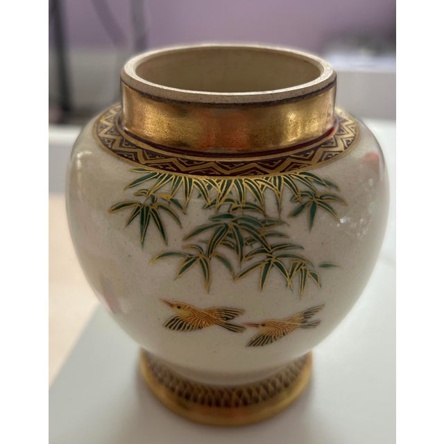 Japanese Petite Satsuma Vase For Sale - Image 3 of 10
