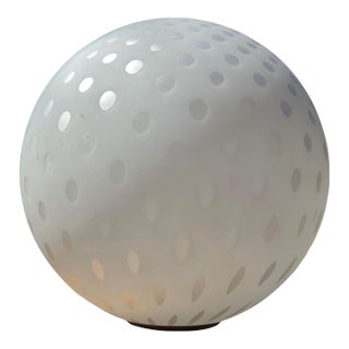 Vintage Post Modern Abstract Sphere Floor Light Glass Orb Polka Dots For Sale