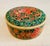 Vintage Hand Painted Paper Mâche Coasters Set With Box - Set of 5 For Sale In Miami - Image 6 of 8