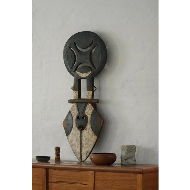 Carved Wood Nafana Bedu Plank Mask, 1950s For Sale - Image 12 of 13