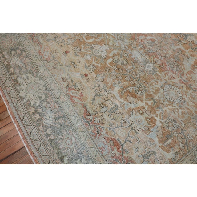 Light Apricot Peach Antique Mahal Rug, 10'10'' X 13'8'' For Sale - Image 4 of 13