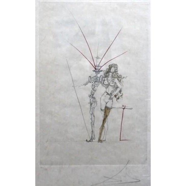 ARTIST: Salvador Dali TITLE: Poems Secrets Frontispiece MEDIUM: Etching SIGNED: Hand Signed PUBLISHER: Editions Argillet,...