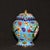 Vintage Blue Cloisonné Enamel Ginger Jar With Peony Motif and Lid For Sale In Los Angeles - Image 6 of 9