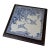 Vintage French Blue & White Faience Tile Trivet in Carved Wood Frame For Sale