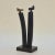 Mid-Century Modern Bronze Sculpture of Elongated Male and Female on Marble Plinth For Sale - Image 3 of 11